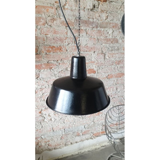 Image 1 of Lampada da soffitto vintage Industrial Factory di Wikasy A23, anni '50