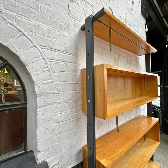 Image 1 of Bookcase Wood With Steel -Adjustable | 1970s