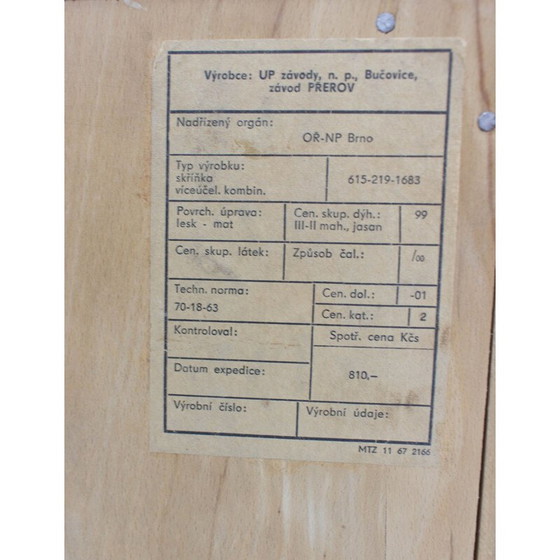 Image 1 of Vintage secretary by František Mezulánik for Up Závody, 1963