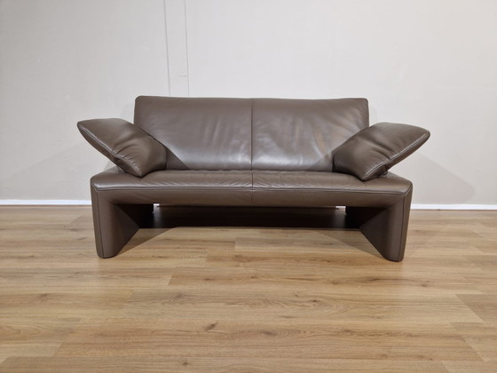 Image 1 of 2x Jori JR8700 Ensemble canapé cuir marron 3+2 places Design Sofas