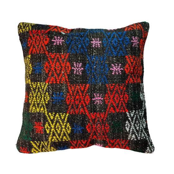 Image 1 of Housse de coussin Kilim turc vintage, 45 x 45 cm