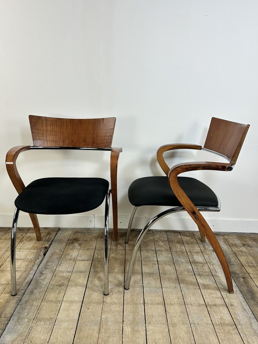 Armchairs (Pair) Model CanCan by Komplot Design for Arro 1990