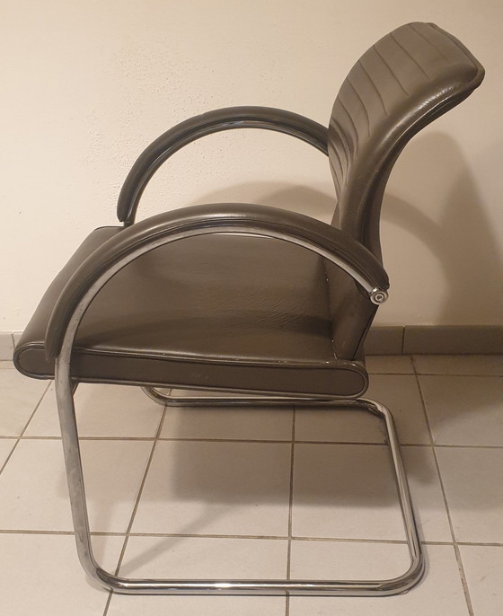 Image 1 of 9x Thonet Sled Chairs Dark Brown