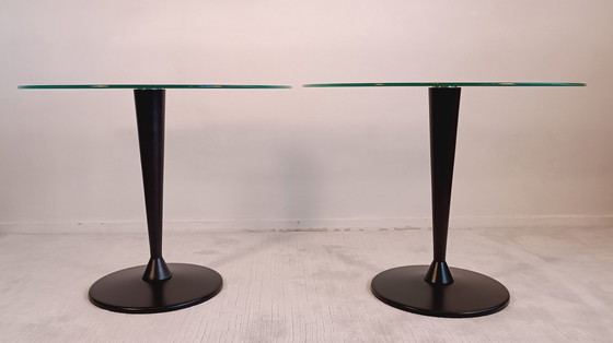 Image 1 of 2x Half-Moon Low Tables With Organic Shapes In Excellent Condition