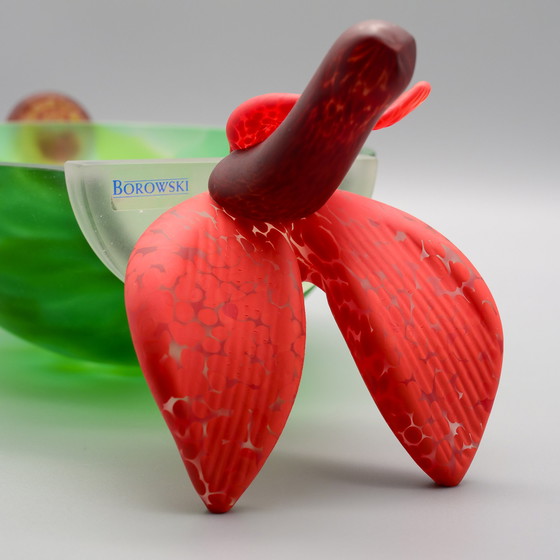 Image 1 of Vintage 90s German Design Borowski Studio Line Art-Glass Sculpture "Apple" Bowl