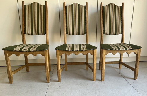 Danish dining room chairs, Henning Kjærnulf Inscribed, 1960s, set of 6