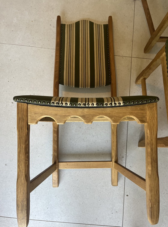 Image 1 of Danish dining room chairs, Henning Kjærnulf Inscribed, 1960s, set of 6