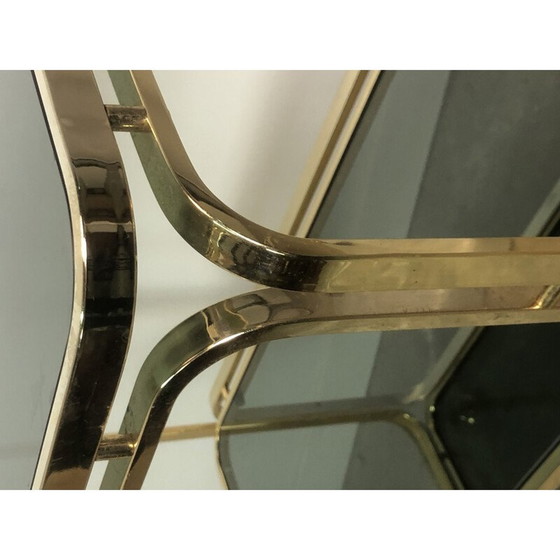 Image 1 of Vintage gilded metal trolley, Italy 1980