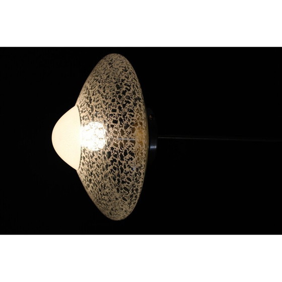 Image 1 of Vintage glass and brass pendant lamp, Czechoslovakia 1970