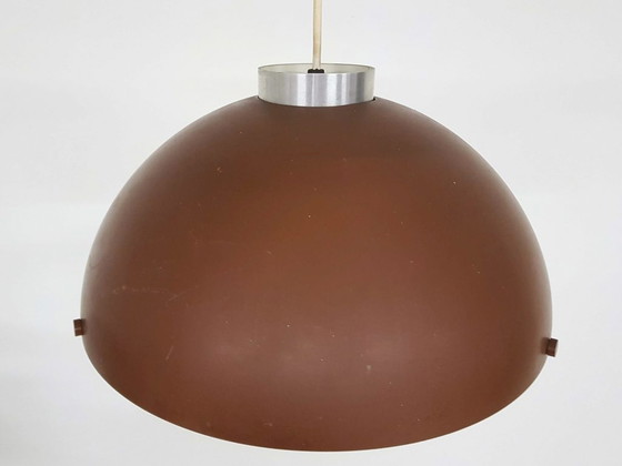 Image 1 of Mid-century space age brown pendant light