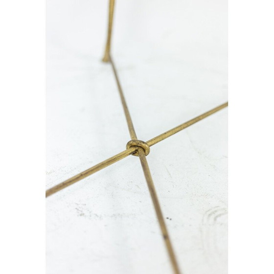 Image 1 of Vintage gilded iron coffee table for Maison Ramsay, 1950