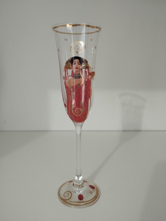 Image 1 of Set Of 6 Klimt Champagne Flutes