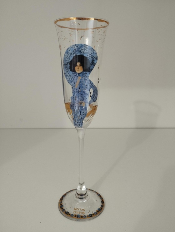 Image 1 of Set Of 6 Klimt Champagne Flutes