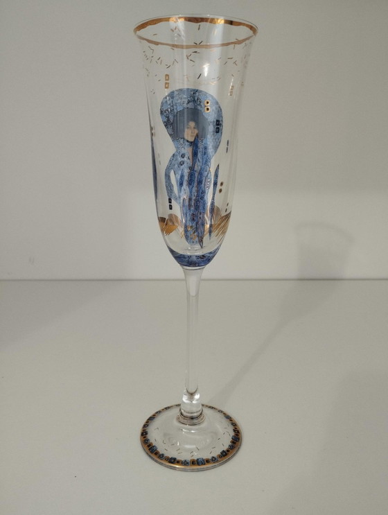 Image 1 of Set Of 6 Klimt Champagne Flutes