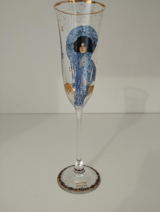 Image 1 of Set Of 6 Klimt Champagne Flutes