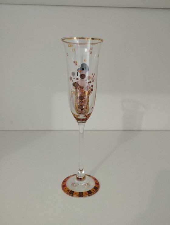 Image 1 of Set Of 6 Klimt Champagne Flutes