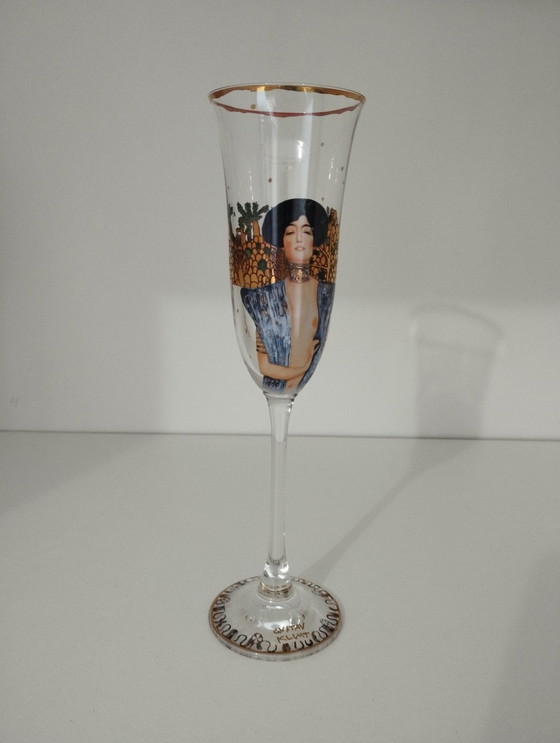 Image 1 of Set Of 6 Klimt Champagne Flutes