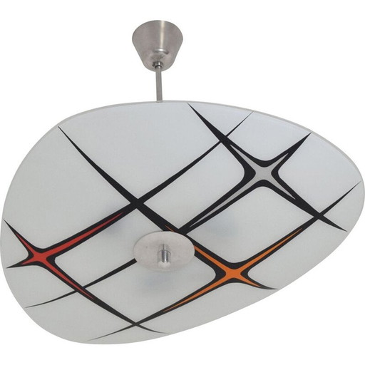 Vintage glass suspension by Napako 1970s