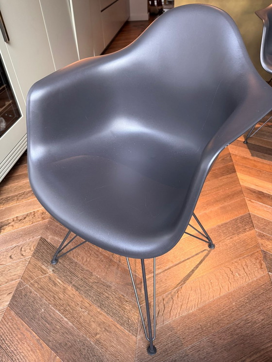 Image 1 of 2x Vitra Dar Eames Chair Black