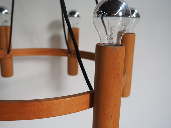 Image 1 of Domus Teak Chandelier / Danish Modern Design