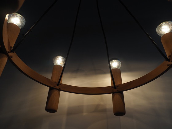 Image 1 of Domus Teak Chandelier / Danish Modern Design