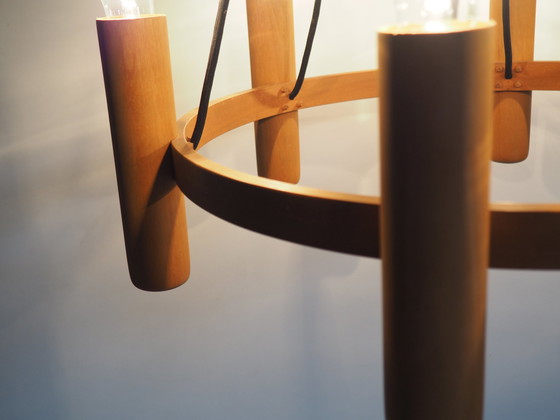 Image 1 of Domus Teak Chandelier / Danish Modern Design