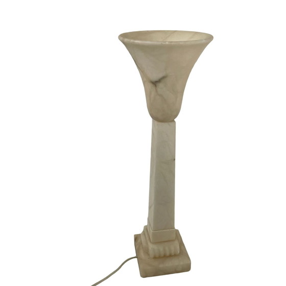 Image 1 of Pegasam Spain - Albaster Table Lamp - Brutalist Style - Chalice (Two In Stock)