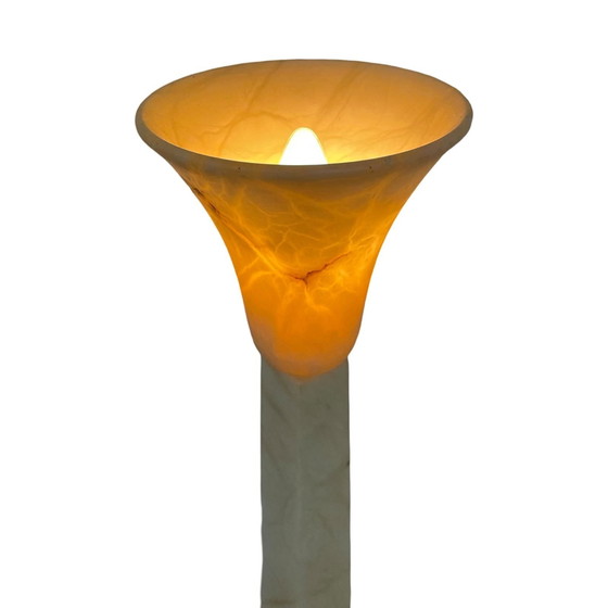 Image 1 of Pegasam Spain - Albaster Table Lamp - Brutalist Style - Chalice (Two In Stock)