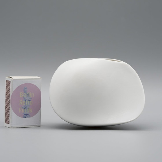 Image 1 of Rosenthal Bisque Porcelain Vase Lid-Box Candleholder Trio Martin Freyer Uta Feyl