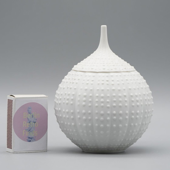 Image 1 of Rosenthal Bisque Porcelain Vase Lid-Box Candleholder Trio Martin Freyer Uta Feyl