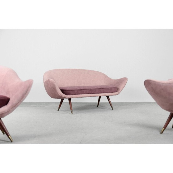 Image 1 of Vintage velvet living room set by Paged, 1972