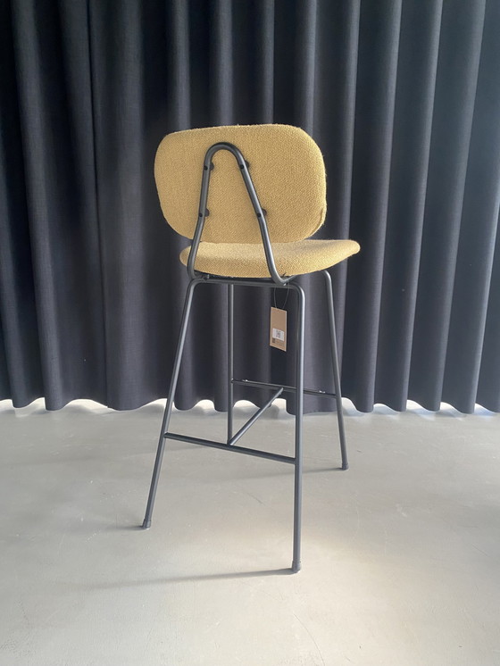 Image 1 of Design In Box - Barstool No. 14 - Black Frame + Mustard Color Fabric