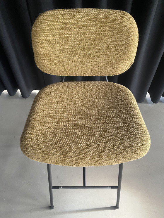 Image 1 of Design In Box - Barstool No. 14 - Black Frame + Mustard Color Fabric