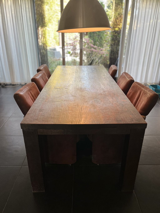 Solid Wood Teak Dining Table