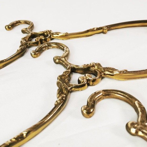 Image 1 of Set of 3 vintage brass hangers, Germany, 1960