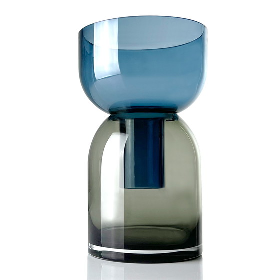 Image 1 of Vase Flip Cloudnola bleu moyen et gris