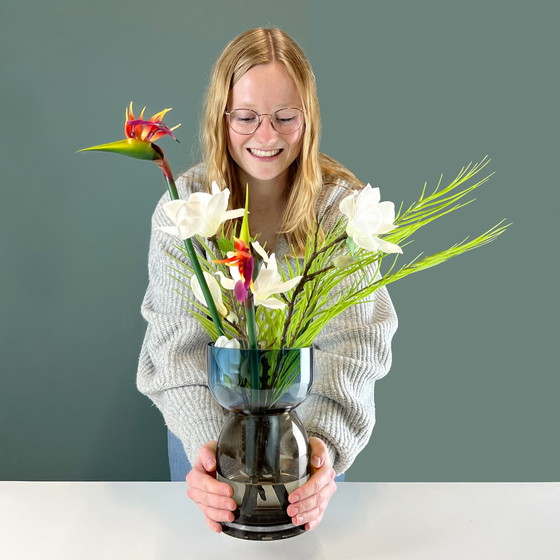 Image 1 of Vase Flip Cloudnola bleu moyen et gris