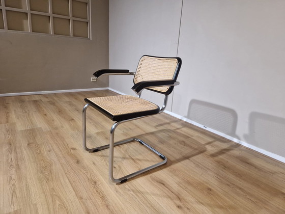 Image 1 of Vintage Cesca - Sedia in rattan - Struttura tubolare - Nero - Design