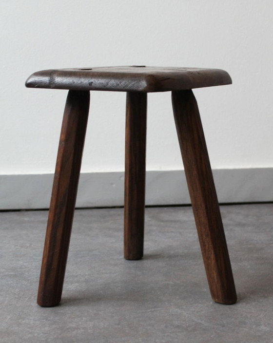 Image 1 of Brutalist Tripod Stool, 50'S.