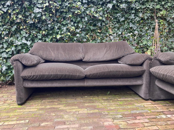 Image 1 of 2x Cassina Maralunga sofa Velluto Bic