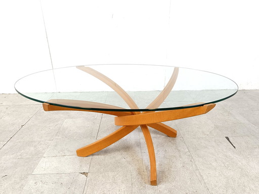 Beech wooden coffee table