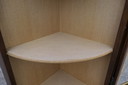 Glazed Beech Corner Cabinet