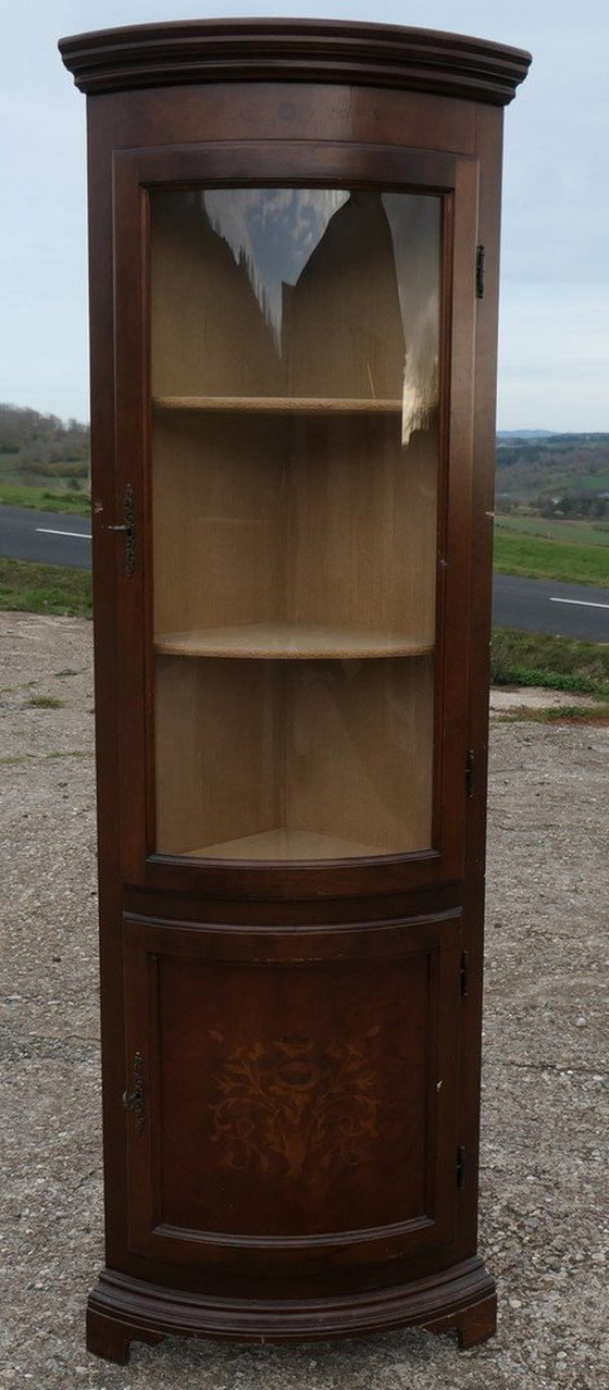 Image 1 of Glazed Beech Corner Cabinet