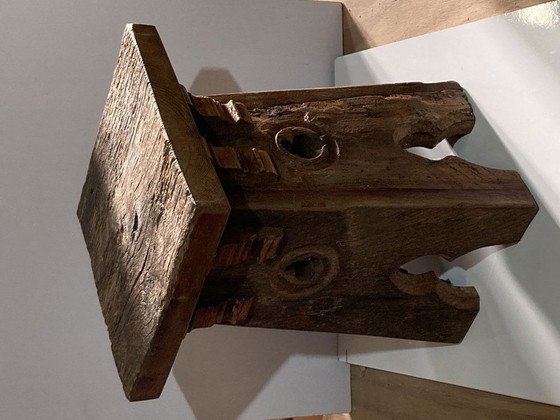 Image 1 of Brutalist Oak Stool