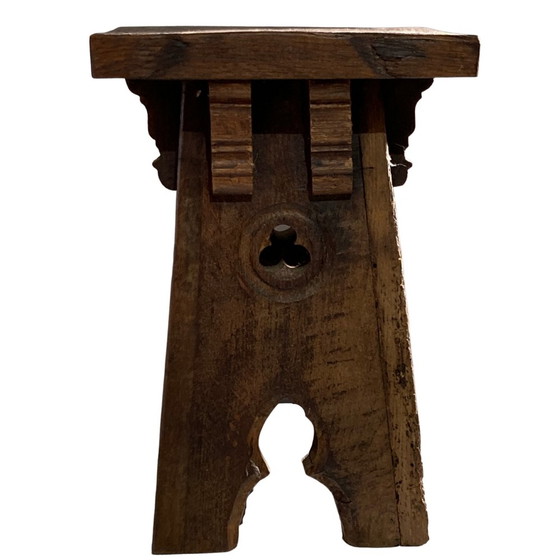 Image 1 of Brutalist Oak Stool