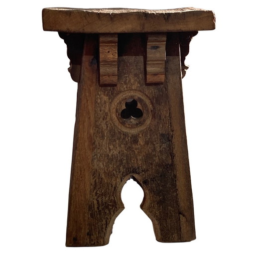 Brutalist Oak Stool