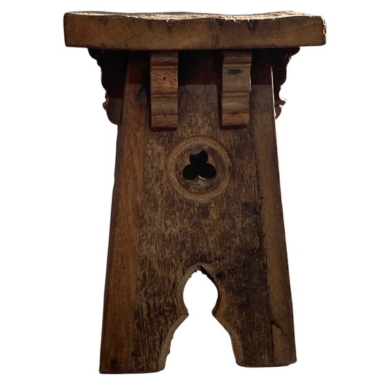 Image 1 of Brutalist Oak Stool