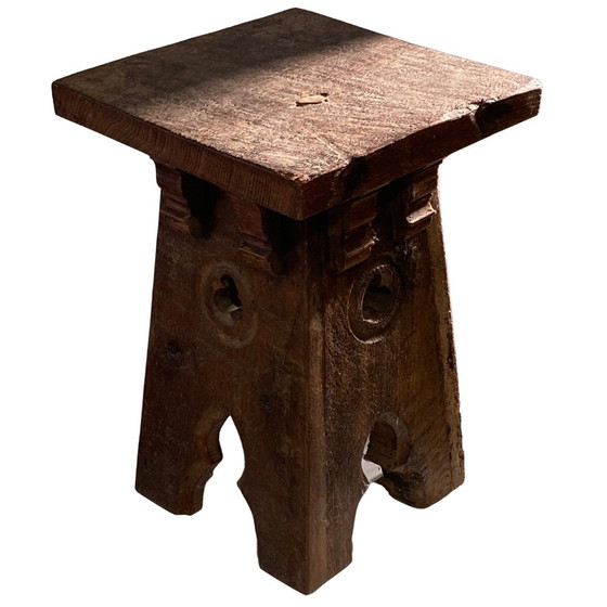 Image 1 of Brutalist Oak Stool