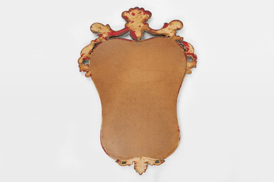 Image 1 of Espejo barroco belga del siglo XX en madera dorada, década de 1950