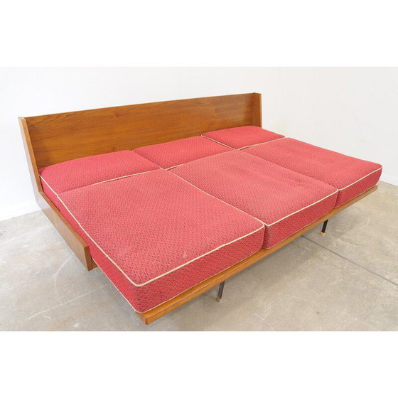 Image 1 of Vintage beech folding sofa bed for Drevotvar, Czechoslovakia 1970